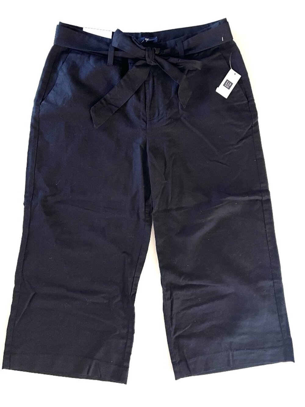 NWT Women’s Gap Black Wide Leg Capri Trousers Pants 6R